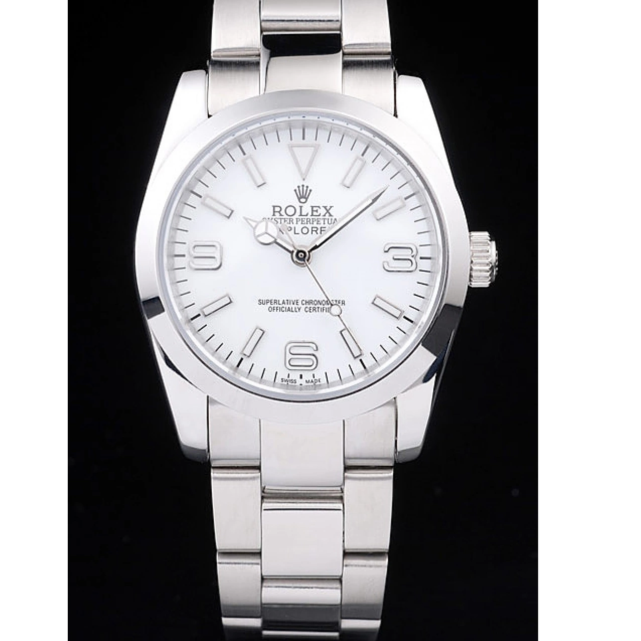 Good Copy Rolex Watches Steel Stainless White Polished Dial Explorer 98086 Rolex 0224