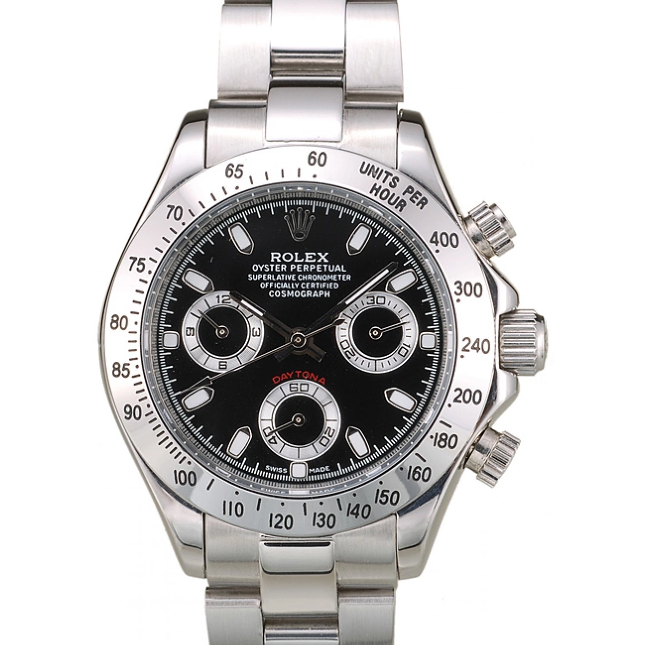 Best AAA Replica Sites Stainless Case Steel Daytona Dial Black Tachymeter Rolex Lady 0210