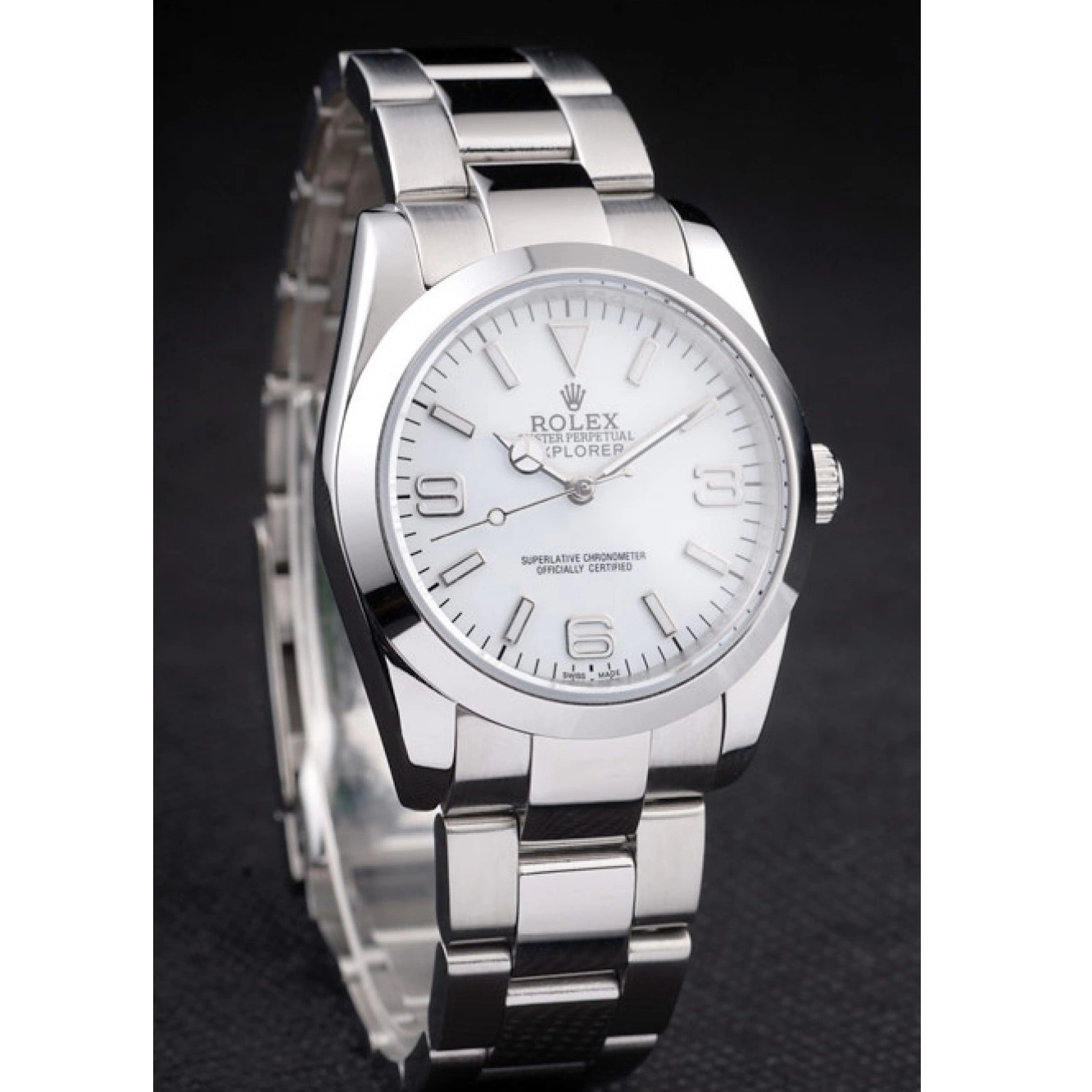 Good Copy Rolex Watches Steel Stainless White Polished Dial Explorer 98086 Rolex 0224