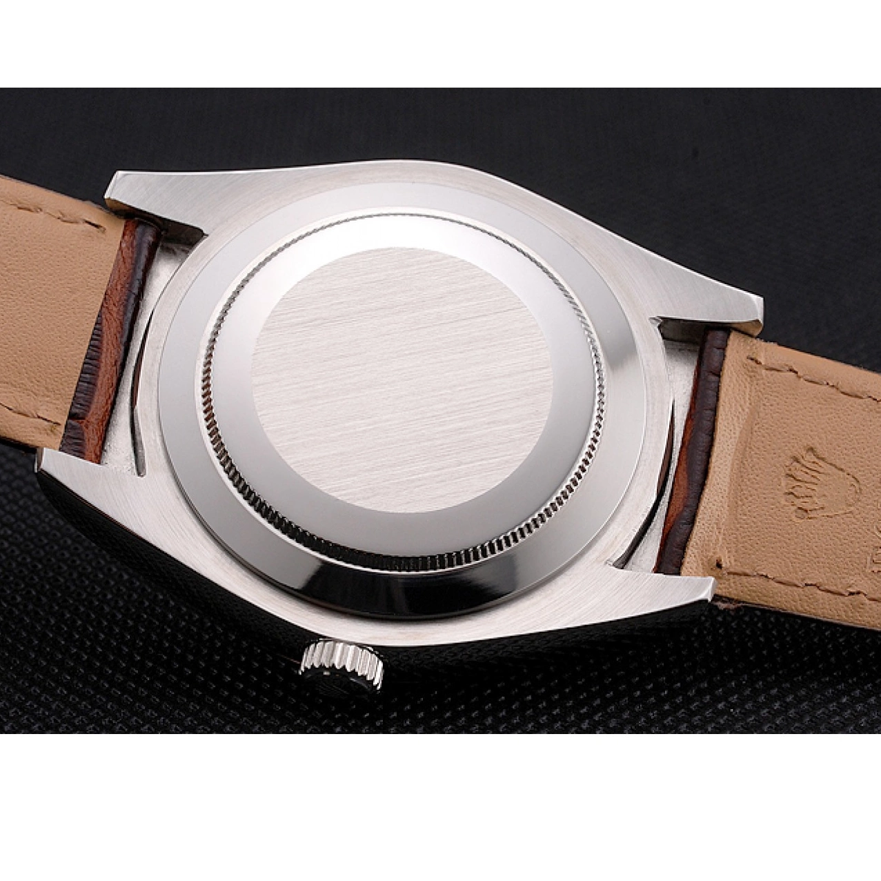 Best AAA Replica Sites White Brown Dweller Steel Stainless Strap Case Leather Dial Rolex Sky 0209