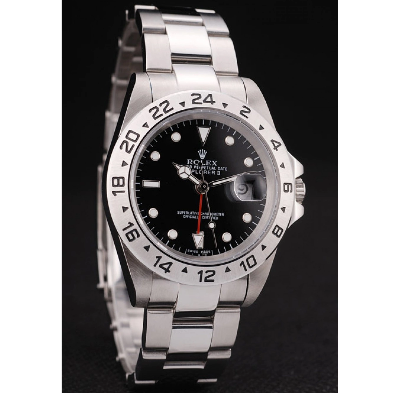 AAA Replica Watches Black Explorer Dial Steel Rolex Bezel Stainless 0219