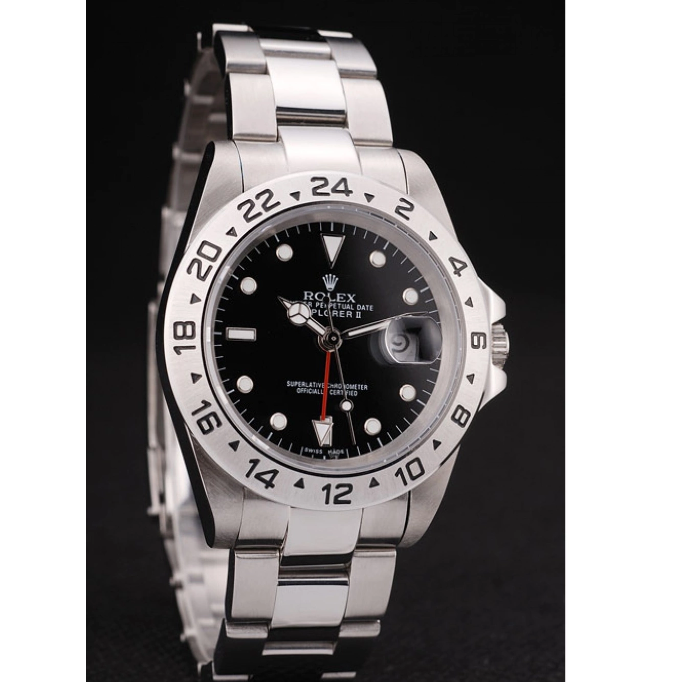 Best AAA Replica Sites Dial Black Rolex Stainless Bezel Explorer Steel 0223