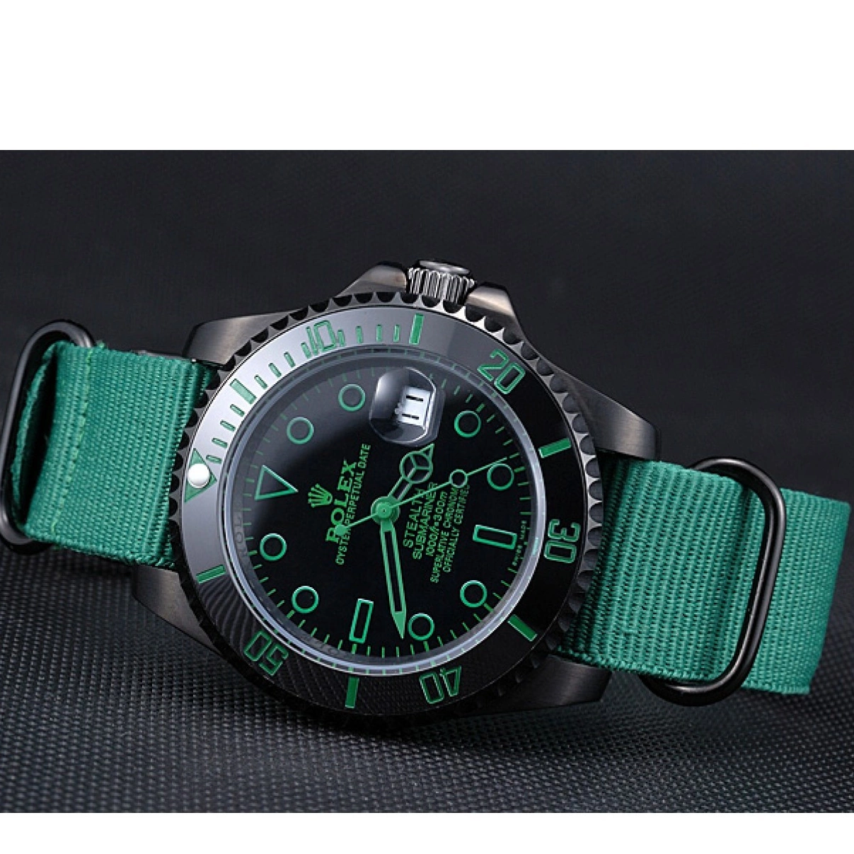 Best AAA Replica Sites Strap Stealth Nylon Submariner Rolex 622009 Green 0220