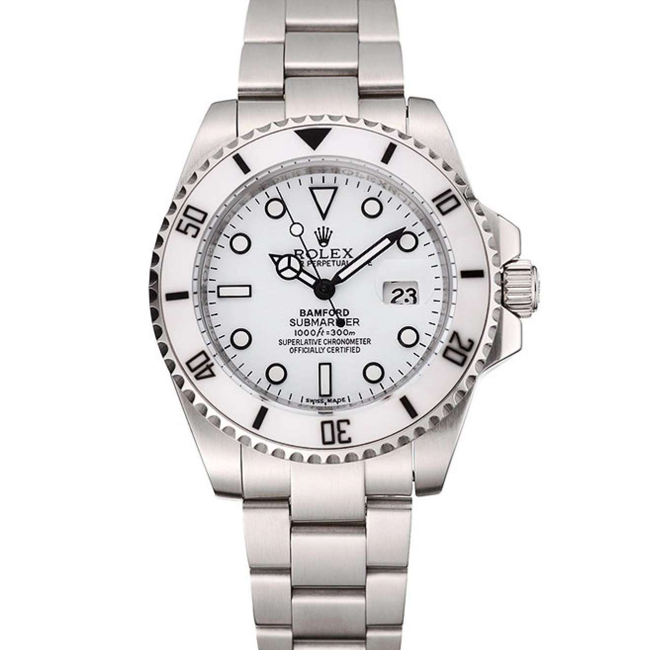 AAA Replica Watches White Rolex 1453863 Submariner Bracelet Steel Bamford Stainless Dial 0220