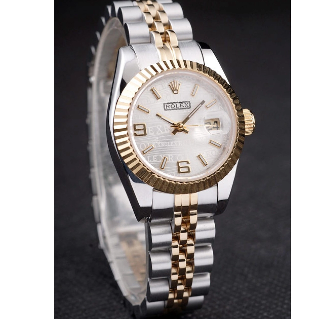 Best AAA Replica Sites Stainless Two Rolex 98079 Steel Tone Datejust Yellow Plated Gold 0216