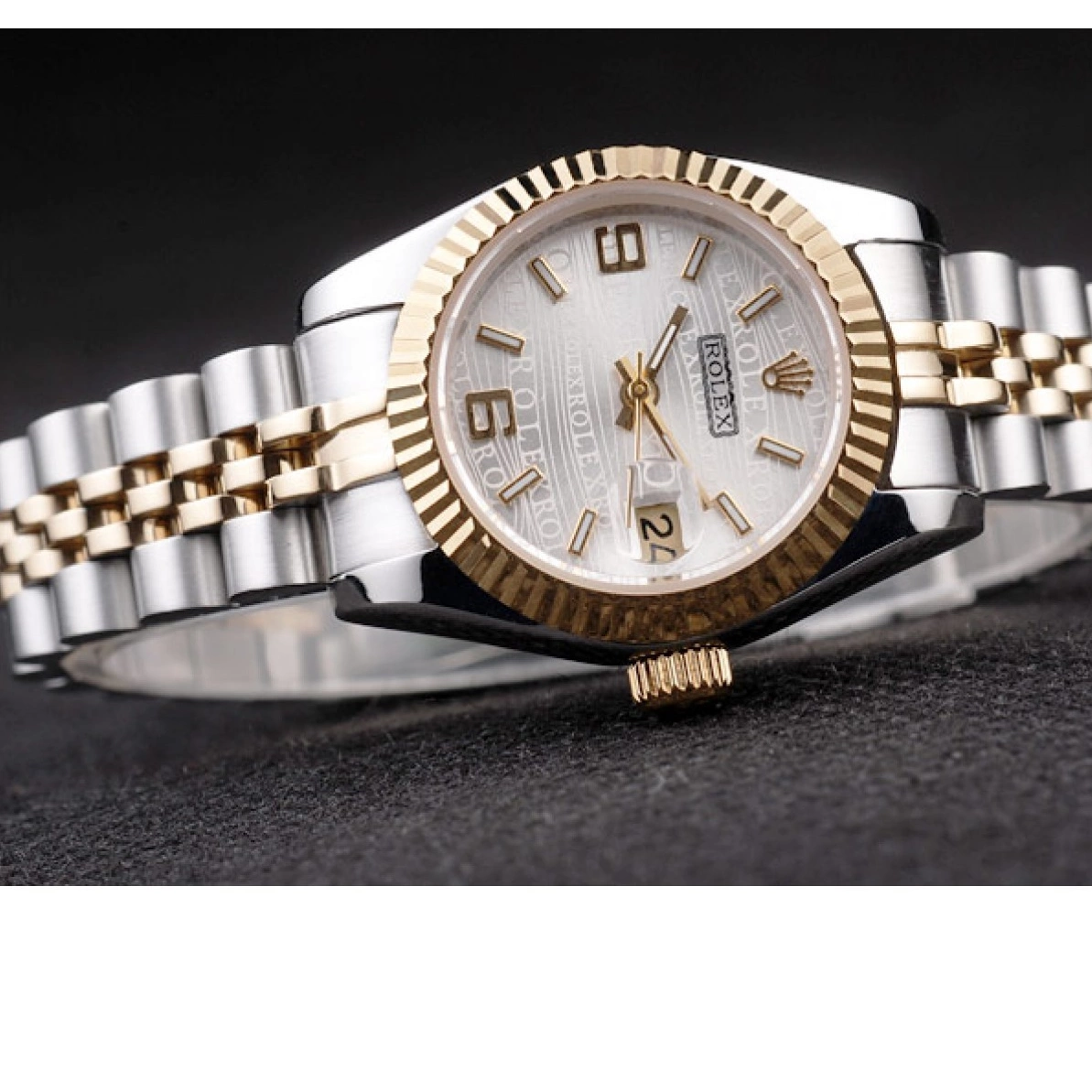 Best AAA Replica Sites Stainless Two Rolex 98079 Steel Tone Datejust Yellow Plated Gold 0216