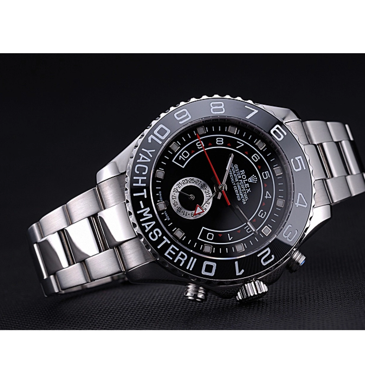 Best AAA Replica Sites Stainless - 622541 II Black Bracelet Steel Rolex Master Dial Yacht 0218