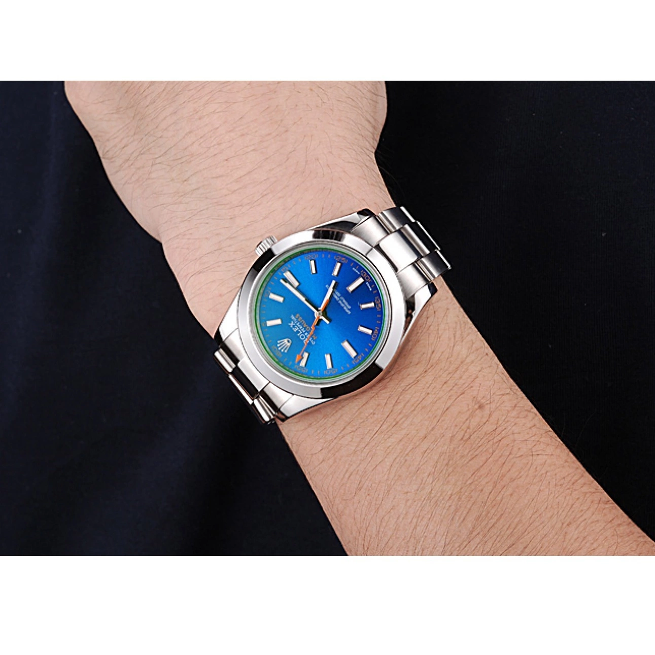 AAA Replica Watches Milgauss Stainless Bezel Blue 622838 Dial Steel Case Rolex And 0223