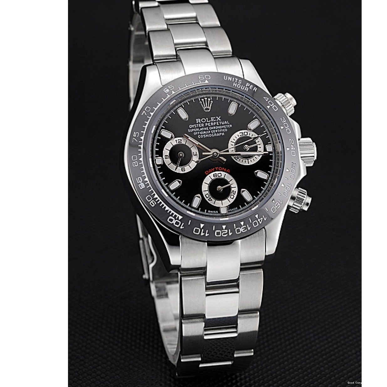 AAA Replica Watches 622635 Case Cosmograph Daytona Stainless Stainless Rolex Steel Black Steel Silver Subdials 0219