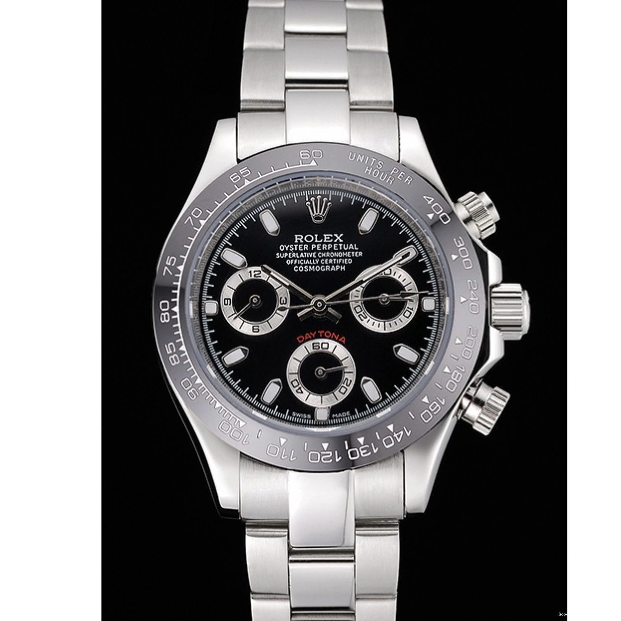 AAA Replica Watches 622635 Case Cosmograph Daytona Stainless Stainless Rolex Steel Black Steel Silver Subdials 0219