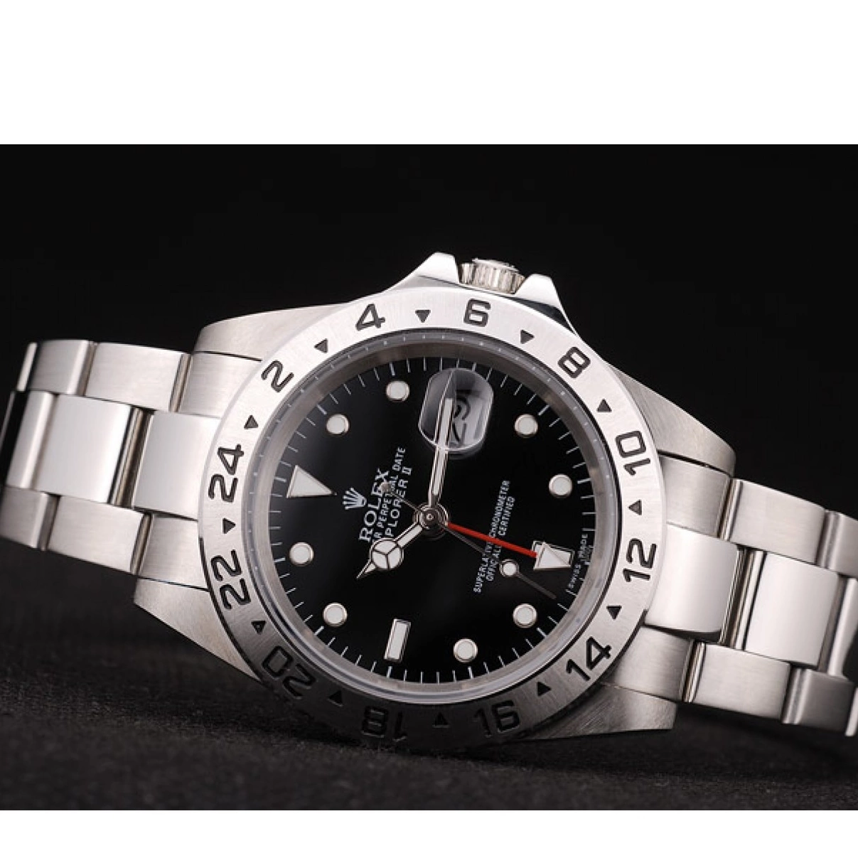 AAA Replica Watches Black Explorer Dial Steel Rolex Bezel Stainless 0219