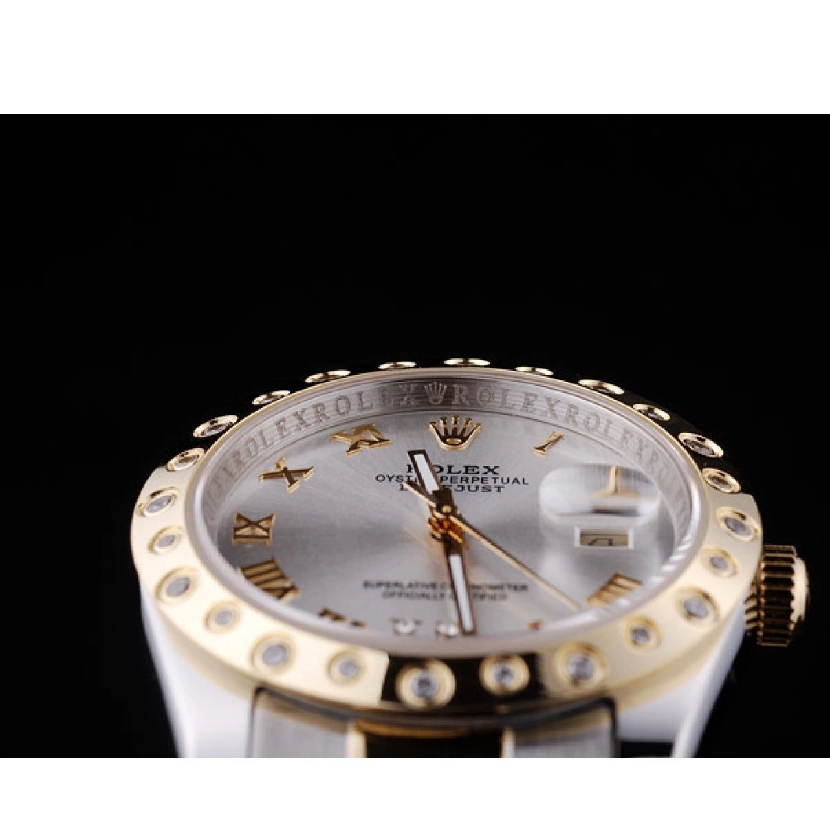 Best AAA Replica Sites Diamond 7464 White Dial Rolex Bezel Datejust 0210