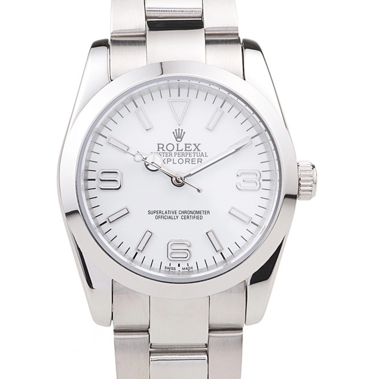 Good Copy Rolex Watches Steel Stainless White Polished Dial Explorer 98086 Rolex 0224