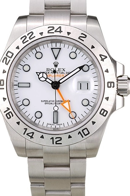 Best AAA Replica Sites Dial Watch Explorer Rolex Stainless White Steel Bezel 0222