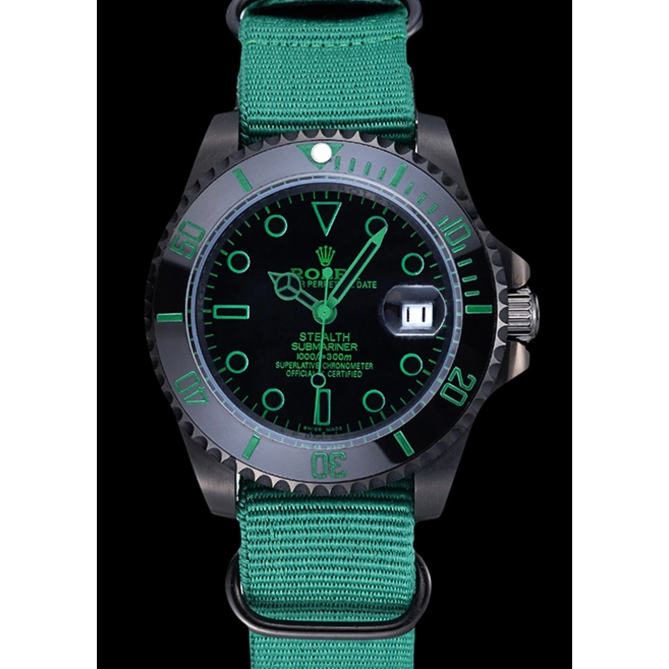 Best AAA Replica Sites Strap Stealth Nylon Submariner Rolex 622009 Green 0220