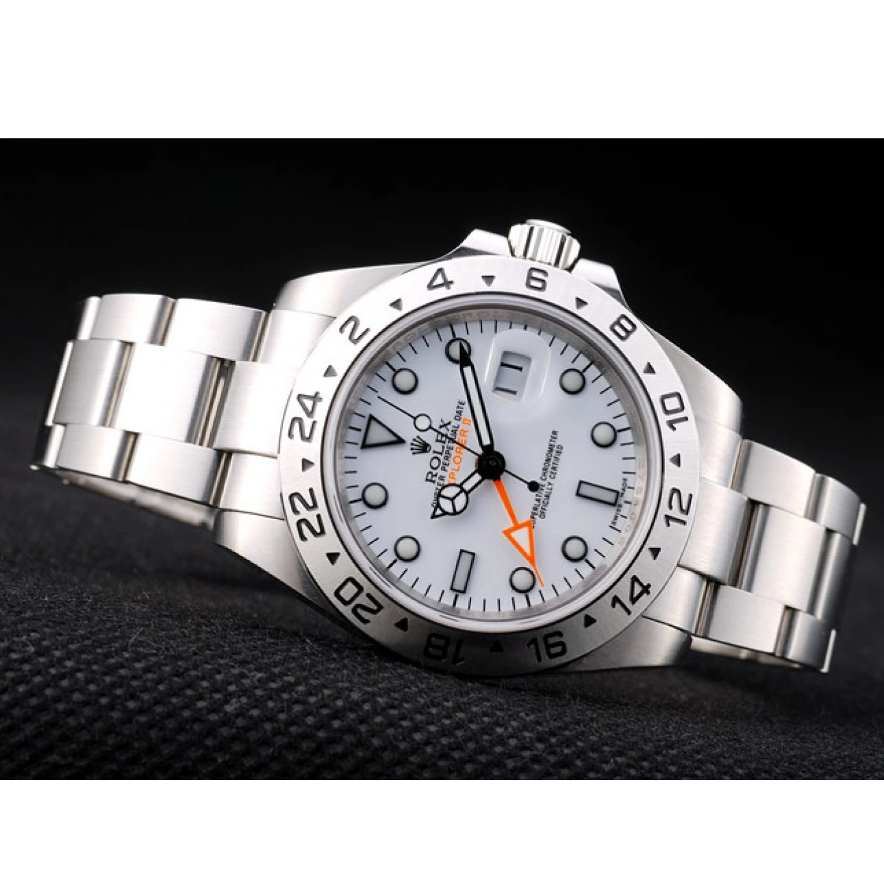 Best AAA Replica Sites Dial Watch Explorer Rolex Stainless White Steel Bezel 0222