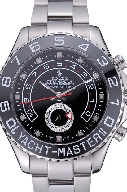 Good Copy Rolex Watches Steel - Black Yacht Master Rolex Bracelet Dial 622541 Stainless II 0215