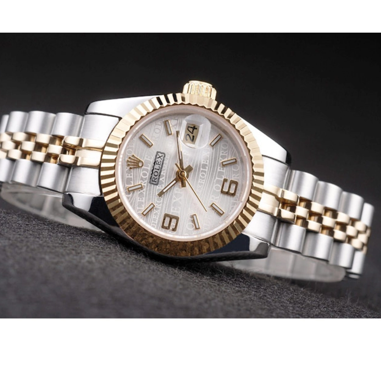 Best AAA Replica Sites Stainless Two Rolex 98079 Steel Tone Datejust Yellow Plated Gold 0216