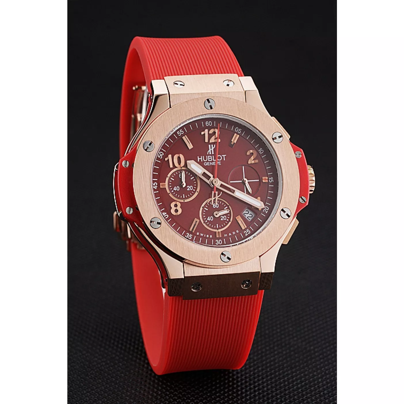 Best AAA Replica Sites Hublot Big Bang Red Strap Red Dial Watch 98069 0203