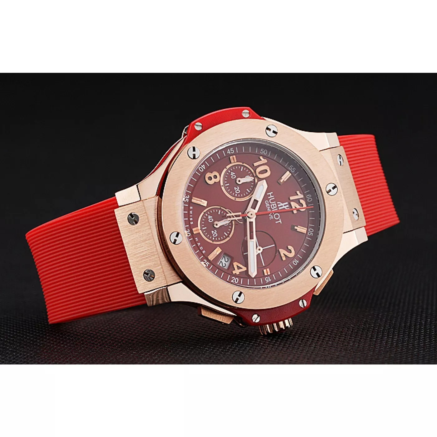 Best AAA Replica Sites Hublot Big Bang Red Strap Red Dial Watch 98069 0203