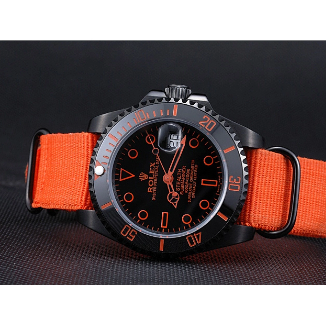 Good Copy Rolex Watches Nylon Orange Stealth Submariner Strap Rolex 622011 0213