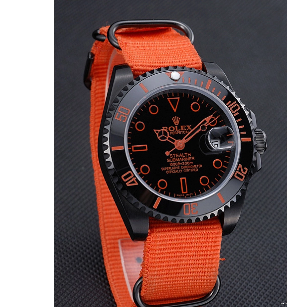 Good Copy Rolex Watches Nylon Orange Stealth Submariner Strap Rolex 622011 0213