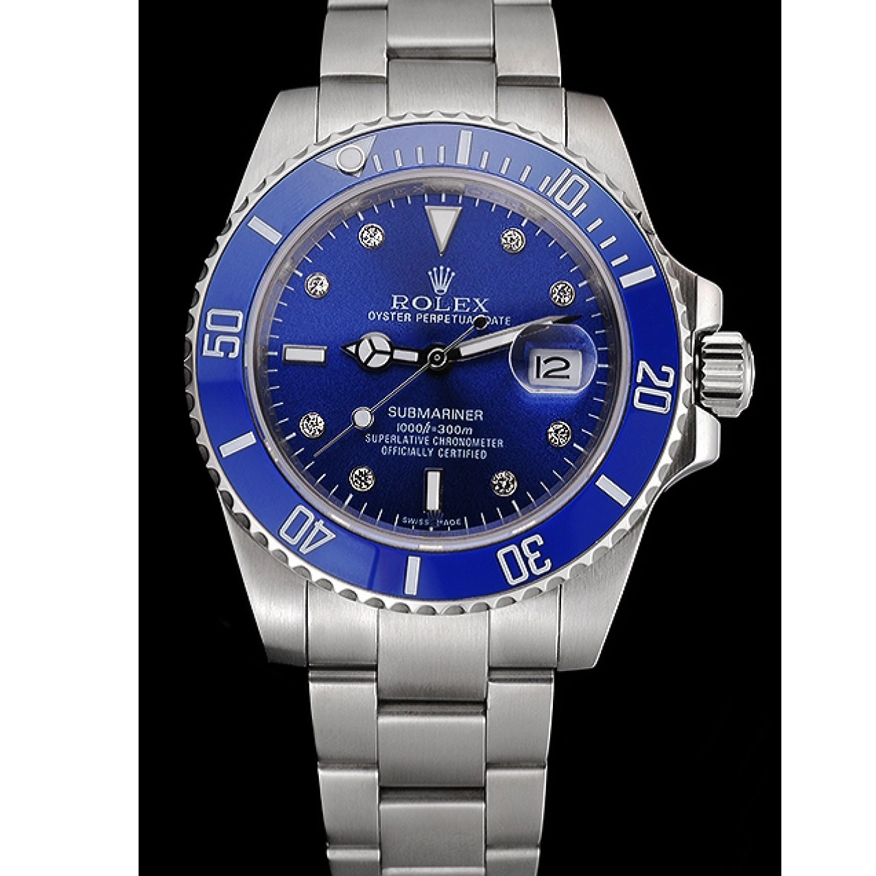 AAA Replica Watches Steel Blue Submariner Markers Case 622638 Bracelet Steel Dial Diamond Stainless Stainless Rolex 0216