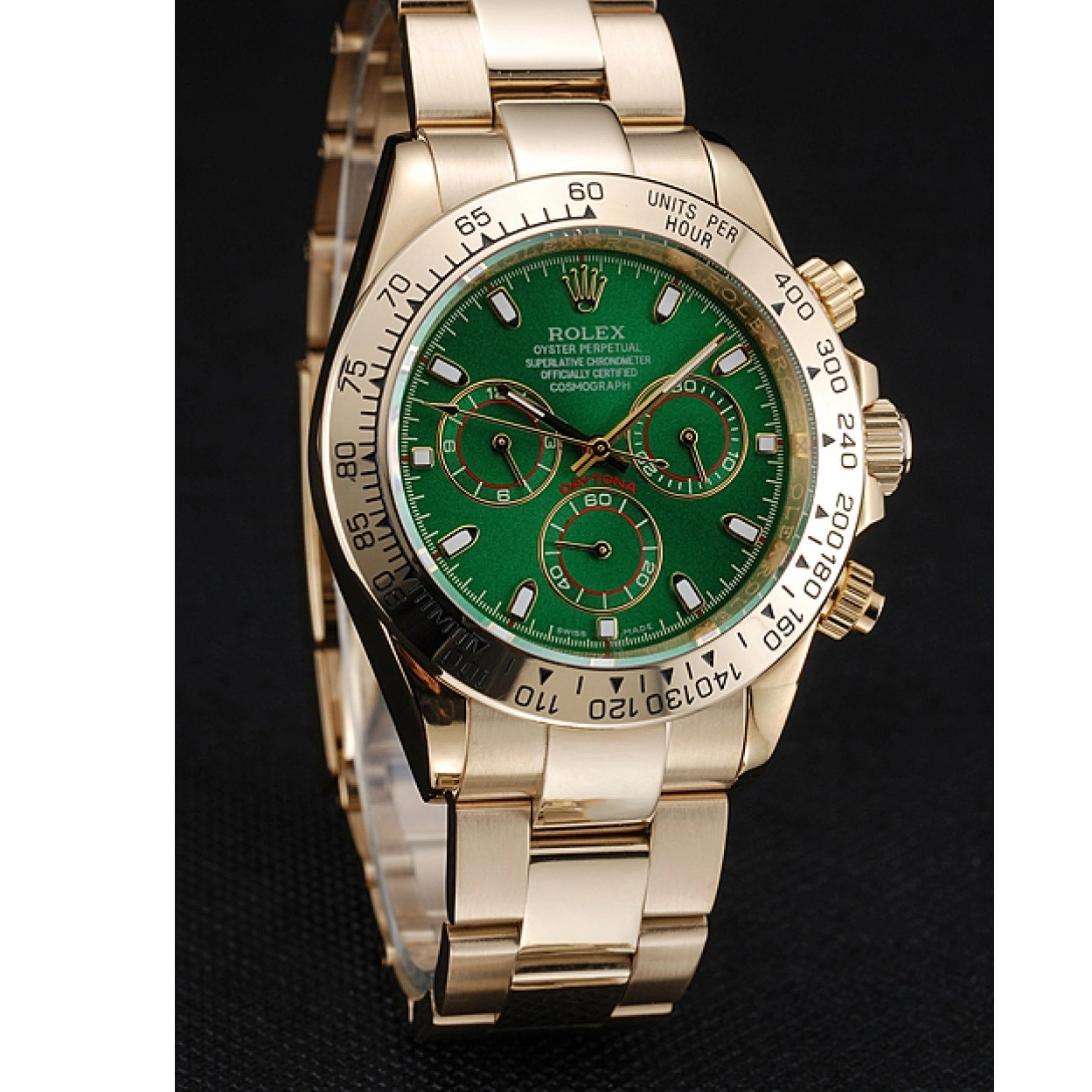 Good Copy Rolex Watches Bracelet 1454244 Dial Daytona Rolex Green Gold Cosmograph And Case 0210