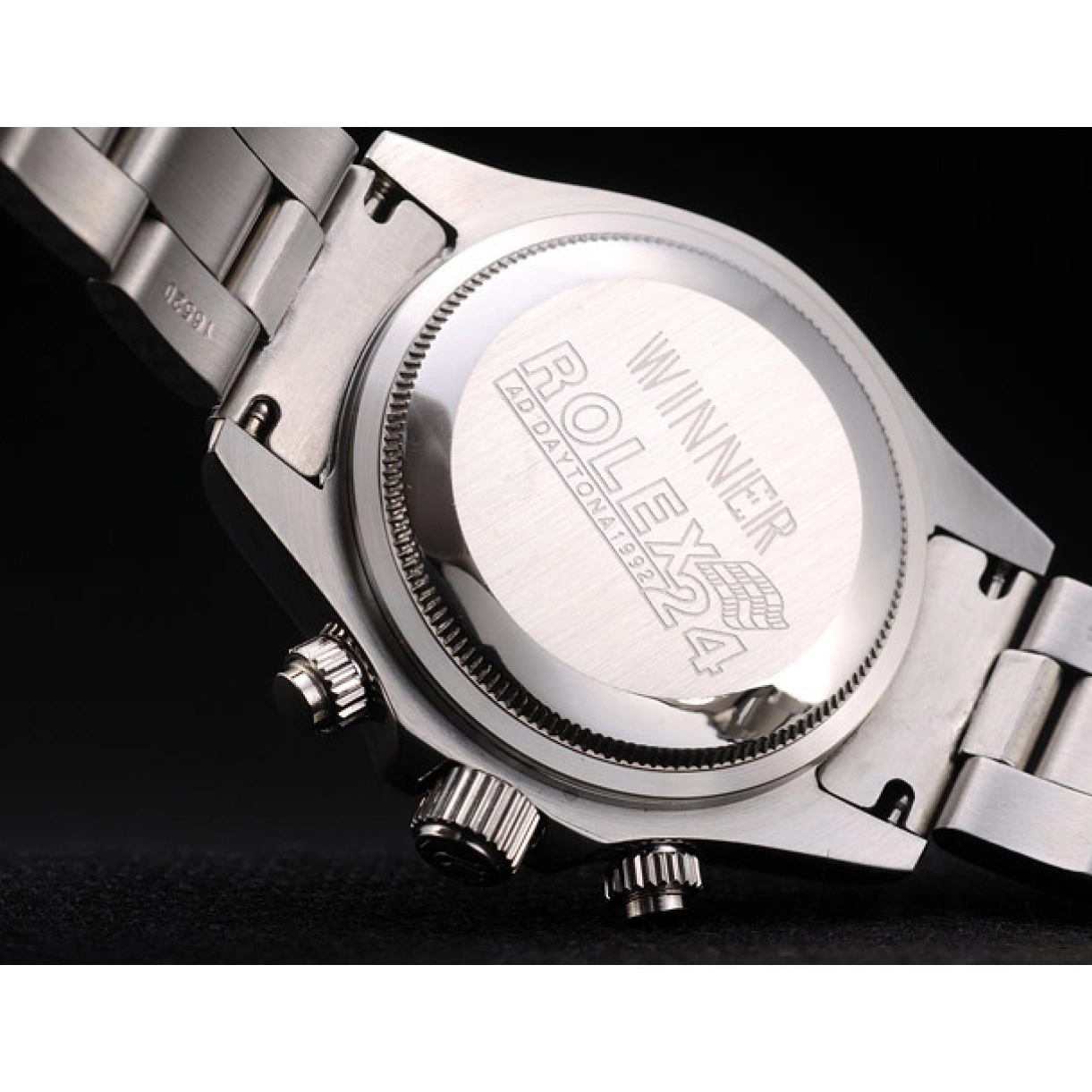 Best AAA Replica Sites Stainless Case Steel Daytona Dial Black Tachymeter Rolex Lady 0210