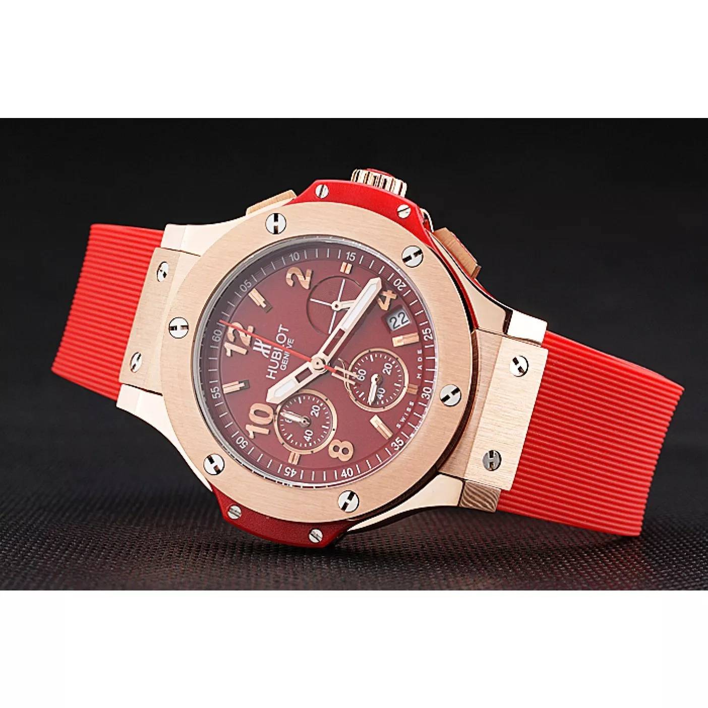 Best AAA Replica Sites Hublot Big Bang Red Strap Red Dial Watch 98069 0203