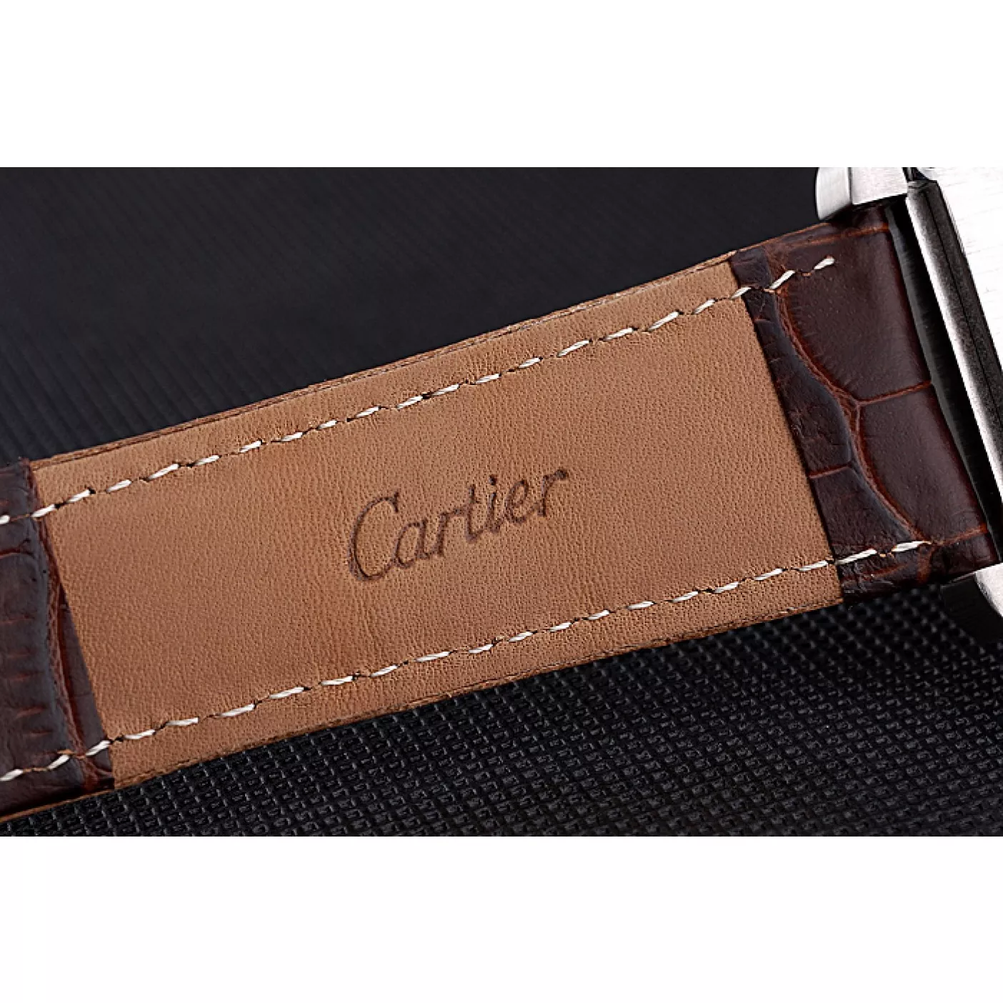 Best AAA Replica Sites Cartier Tank MC Brown Dial Stainless Steel Case Brown Leather Bracelet 622692 0202